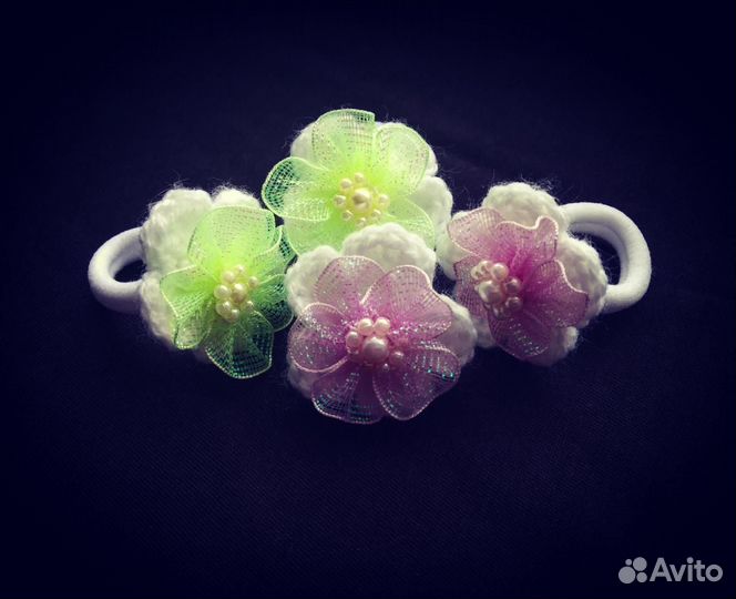 Резиночки для волос ручной работы