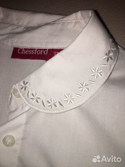 Блузка рубашка в школу школьная 128-134