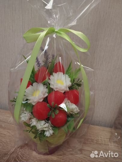 Мыло ручной работы, букеты