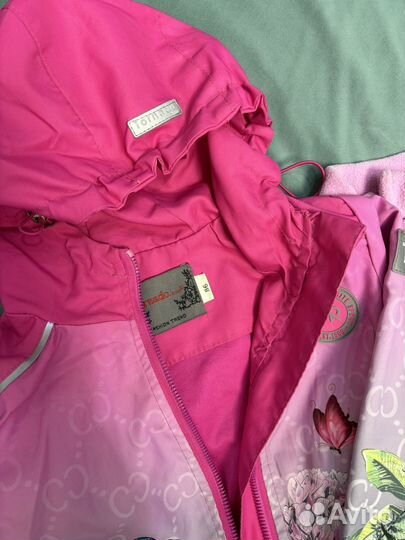 Флисовый комбинезон и ветровка 80-86