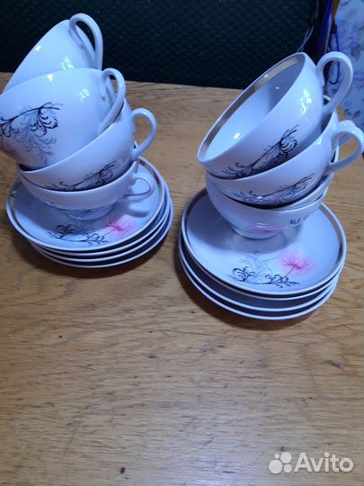 Чайный сервиз СССР дулево хризантемма