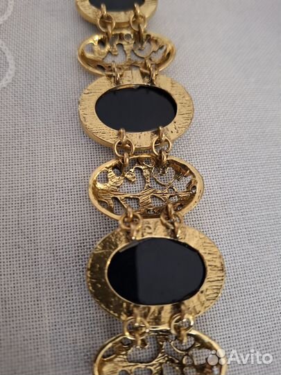 Браслет из жёлтого металла 19см