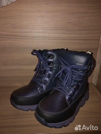Ботинки зимние 32р темно синие