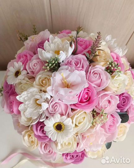 Букет из мыльных цветов