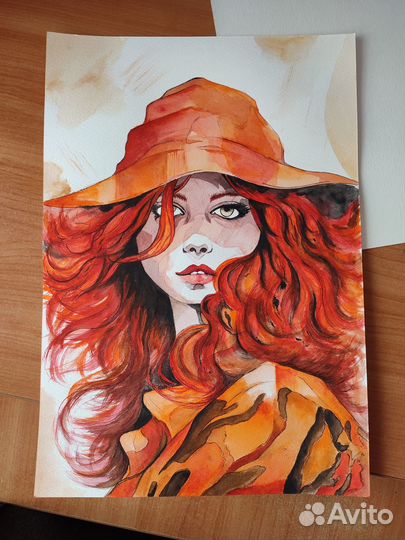 Watercolor Art/ Red