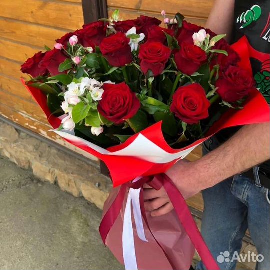 Цветы розы букет