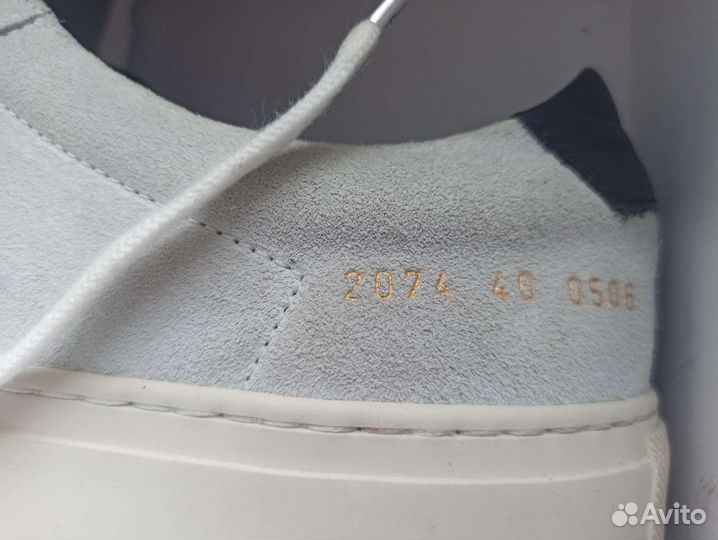 Кеды Common projects retro low in suede white 40