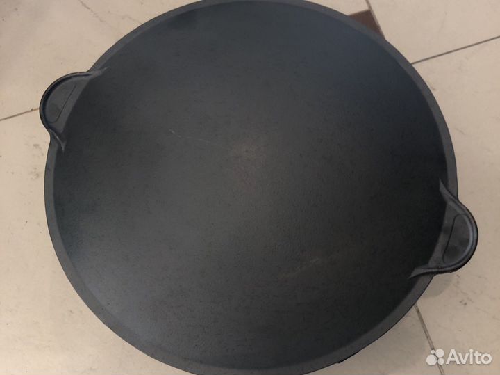 Садж плоский чугунный 40/45см