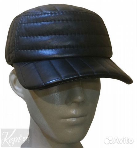 Кожаная кепи конфедератка, фуражка мужская новая