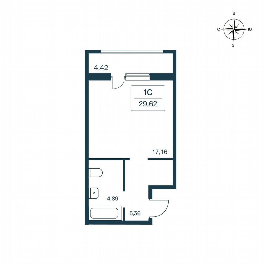 Квартира-студия, 29,3 м², 9/11 эт.
