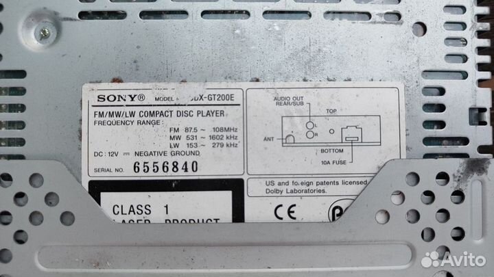 Автомагнитола Sony CDX-GT200E