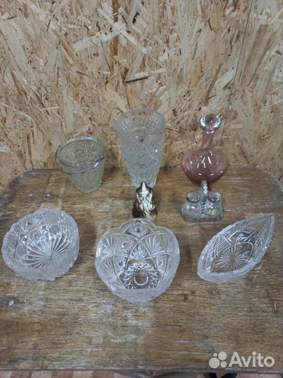 Вазы,салатники хрусталь