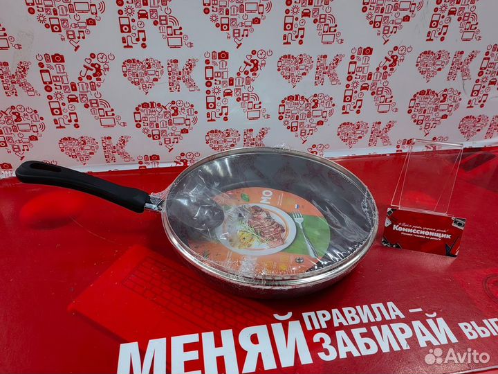 Сковорода Promo, со стекл. крышкой Г1