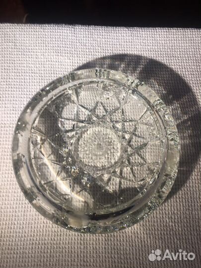 Хрустальная пепельница СССР большая