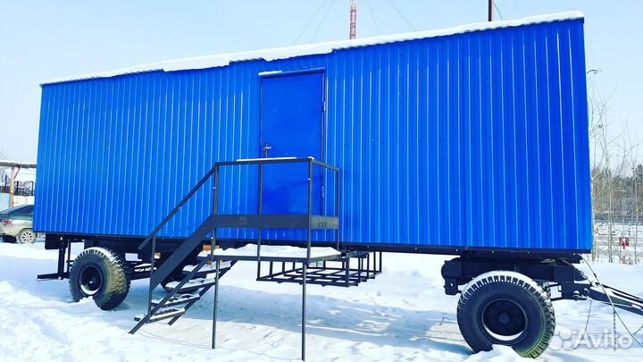 Жилой вагон на шасси, вагон-дом 347