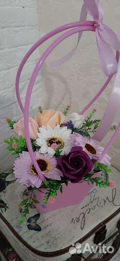 Подарок.Букеты из мыльных роз