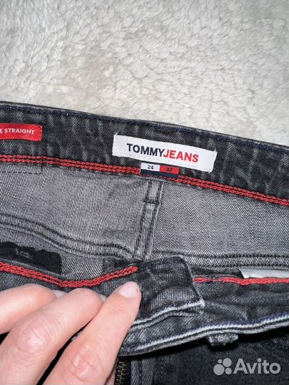 Tommy hilfiger джинсы прямые 24/30 черные