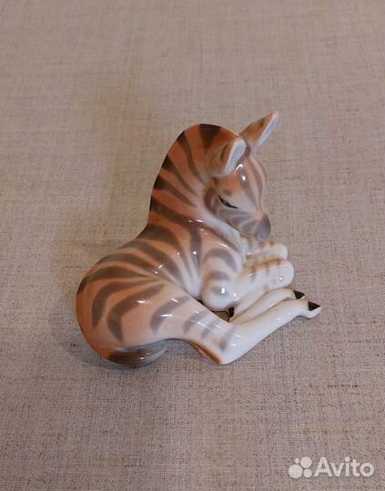 Зебра лфз фарфор СССР клеймо 1960е гг оригинал