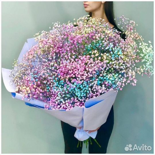 Радужная гипсофила, доставка цветов