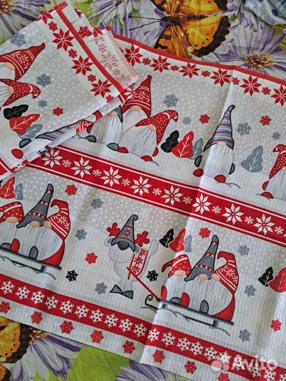 Вафельные полотенца новогодние