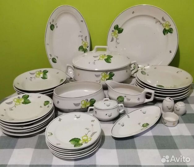 Редкий столовый сервиз Орех Дулево 60гг