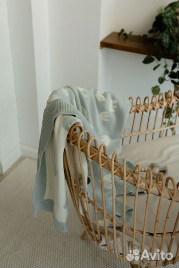 Плед с принтом Птицы Loomknits