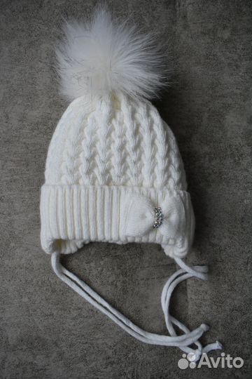 Зимняя шапочка для новорожденного