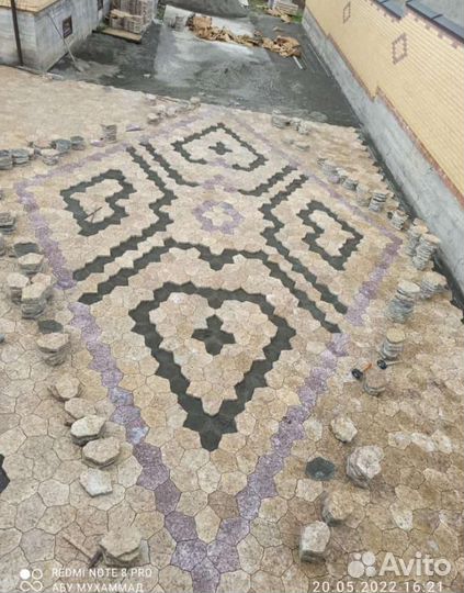 Установка тротуарной плитки