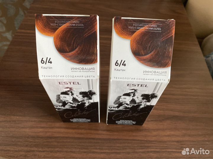 Краска уход для волос estel каштан 6/4