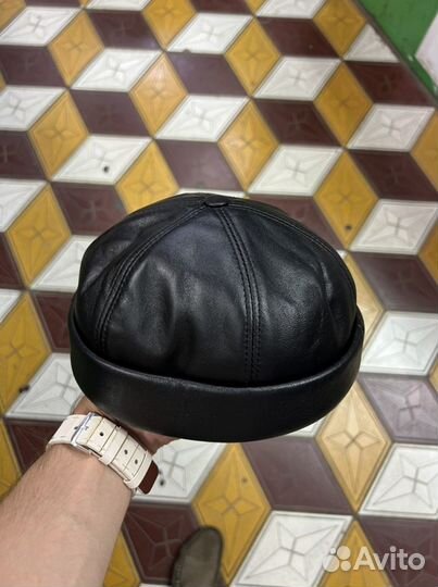 Тюбетейка кожанная