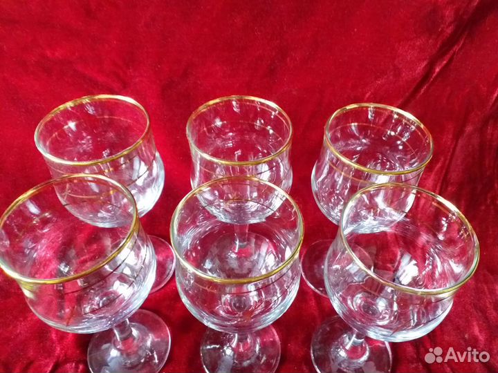 Винные бокалы позолота