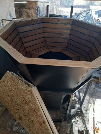 Уличная купель/Банный чан из лиственницы