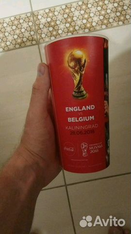 Стакан с матча Англия Бельгия