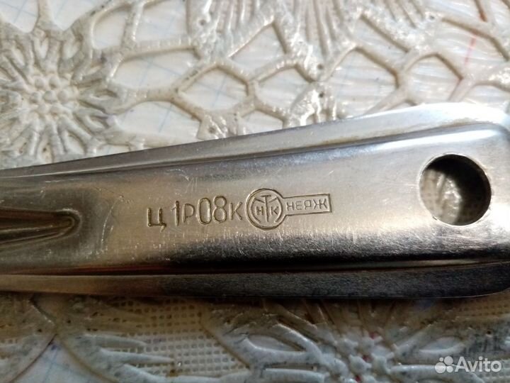 Поварежка, ложка для накипи из нержавейки СССР