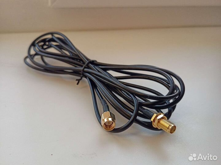 Удлинитель RG174. SMA-K папа-мама