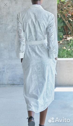 Платье рубашка zara шитье L