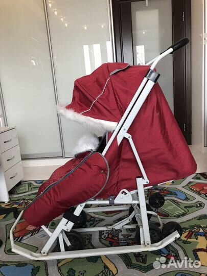 Санки-коляска Pikate Снеговик