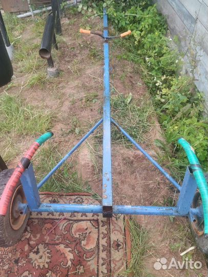 Телега одноосная для перевозки пвх лодки