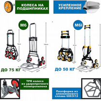 Складная лестничная тележка до 70кг (для лестниц)