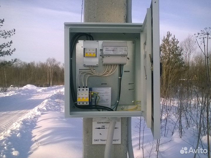 Электрик. Подключение электричества на столбе лэп