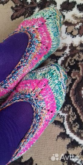 Носки женские шерстяные ручной работы