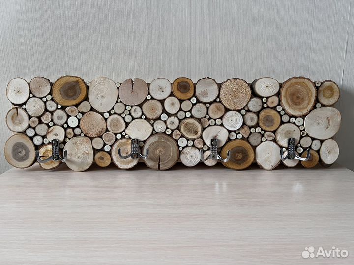 Полка вешалка деревянная