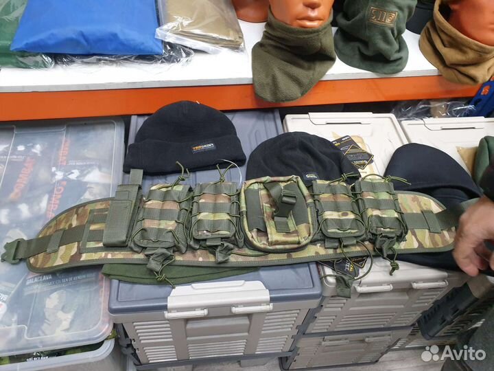 Боевой тактический пояс с подсумками молле