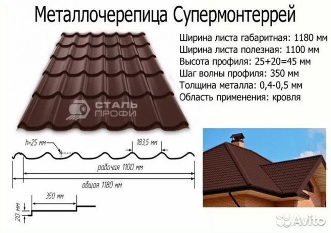 Металлочерепица супермонтеррей и каскад