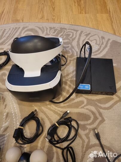PlayStation VR (шлем, мувы) + наушники Platinum