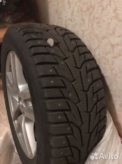 Колеса на дисках с бмв х3 235/55 /17 зима шипы