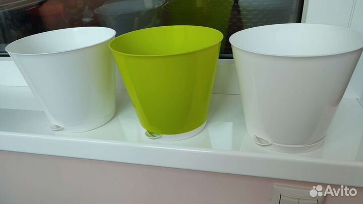 Горшки для цветов пластиковые