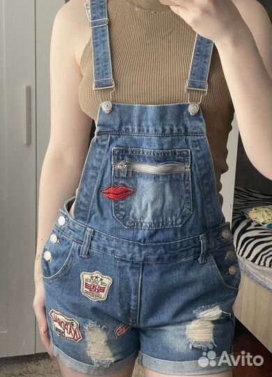 Комбинезон летний джинсовый на девочку