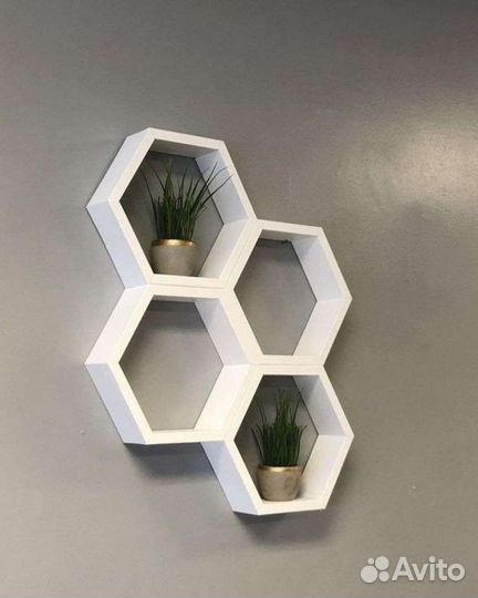 Полка настенная соты