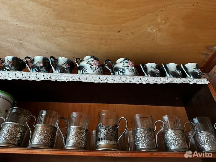 Винтажные подстаканники 6 комплект